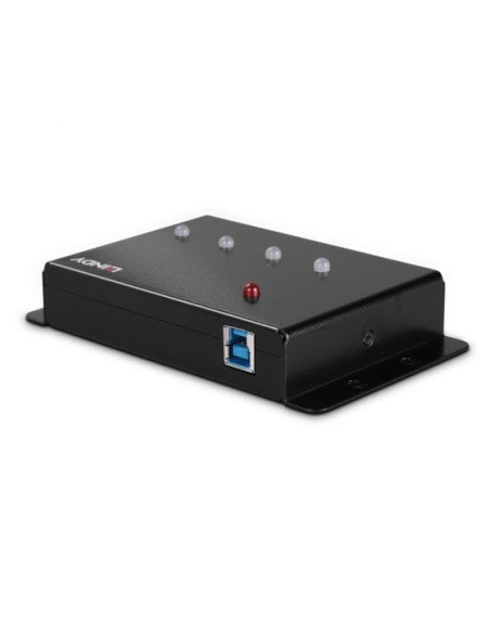 Lindy 43374 Huby I Koncentratory Usb 3.2 Gen 1 (3.1 Gen 1) Type-B 5000 Mbit/S Czarny