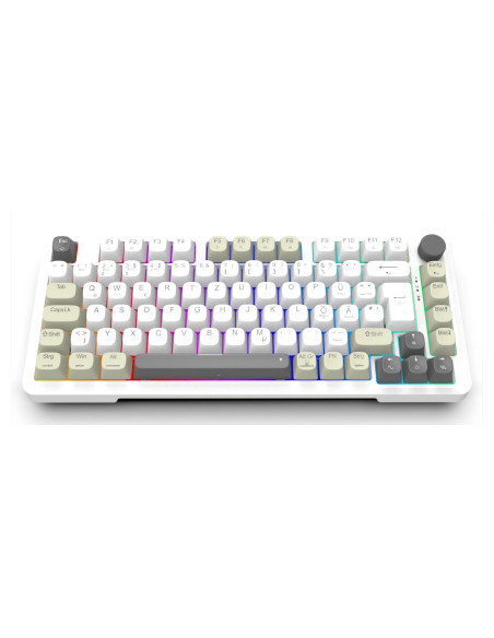 Inca Ikg-455 Klawiatura Gaming Usb + Rf Wireless + Bluetooth Qwerty Niemiecki Biały