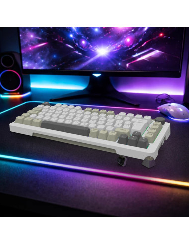 Inca Ikg-455 Klawiatura Gaming Usb + Rf Wireless + Bluetooth Qwerty Niemiecki Biały