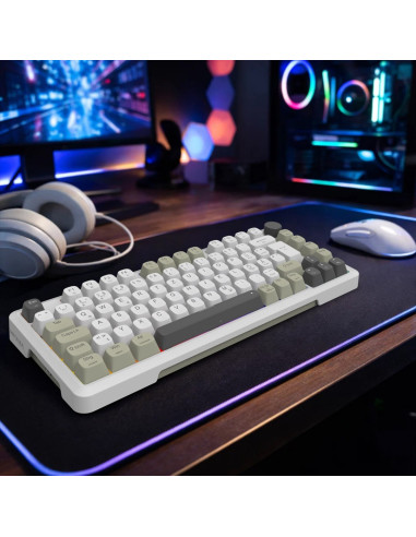 Inca Ikg-455 Klawiatura Gaming Usb + Rf Wireless + Bluetooth Qwerty Niemiecki Biały