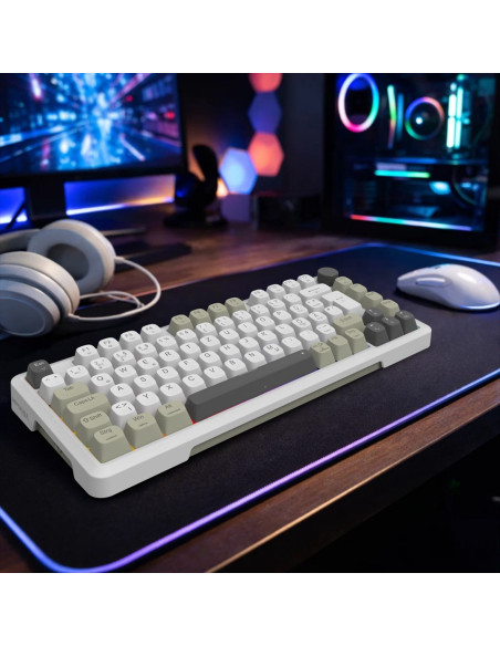 Inca Ikg-455 Klawiatura Gaming Usb + Rf Wireless + Bluetooth Qwerty Niemiecki Biały