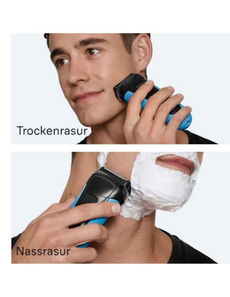 Braun Series 3 310S Golarka Foliowa Przycinarka Czarny, Niebieski