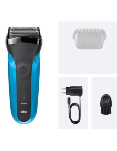 Braun Series 3 310S Golarka Foliowa Przycinarka Czarny, Niebieski