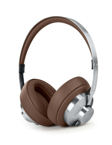 Muse M-298 Sbr Słuchawki/Zestaw Słuchawkowy Przewodowy I Bezprzewodowy Opaska Na Głowę Połączenia/Muzyka Bluetooth Brązowy, Sreb