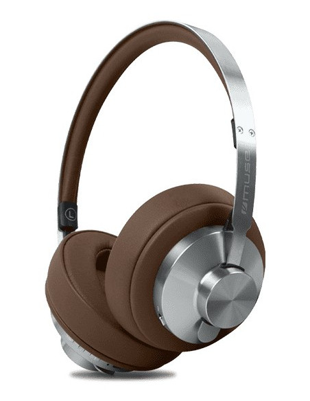 Muse M-298 Sbr Słuchawki/Zestaw Słuchawkowy Przewodowy I Bezprzewodowy Opaska Na Głowę Połączenia/Muzyka Bluetooth Brązowy, Sreb