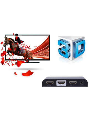 Techly Idata Hdmi2-4K2 Rozgałęziacz Telewizyjny Hdmi 2X Hdmi
