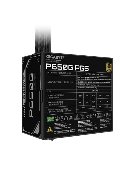 Gigabyte Gp-P650G Moduł Zasilaczy 650 W 20+4 Pin Atx Atx Czarny