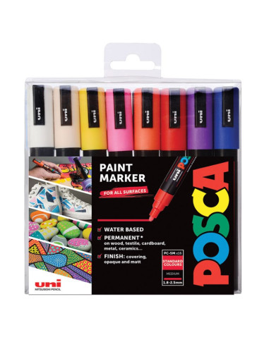 Posca Pc-5M Różne Kolory 16 Szt.