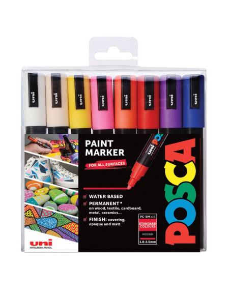 Posca Pc-5M Różne Kolory 16 Szt.