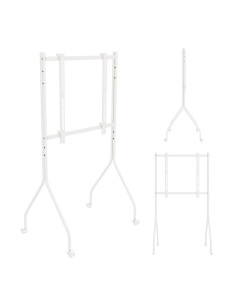 Maclean Stand Pod Tv Stand / Wózek Do Tv Maclean, Na Kółkach, 37-80", Max. Obciążenie 50Kg, Max. Vesa 600X400, Biały, Mc-180