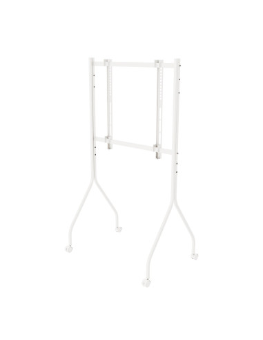 Maclean Stand Pod Tv Stand / Wózek Do Tv Maclean, Na Kółkach, 37-80", Max. Obciążenie 50Kg, Max. Vesa 600X400, Biały, Mc-180