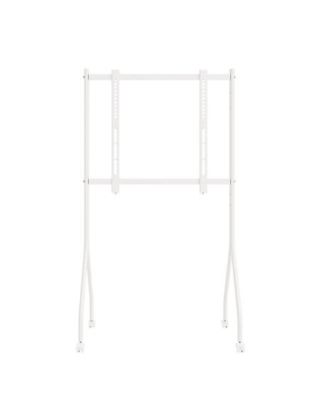 Maclean Stand Pod Tv Stand / Wózek Do Tv Maclean, Na Kółkach, 37-80", Max. Obciążenie 50Kg, Max. Vesa 600X400, Biały, Mc-180