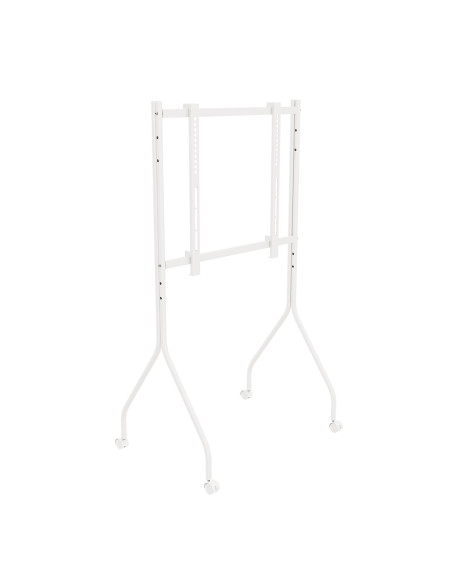 Maclean Stand Pod Tv Stand / Wózek Do Tv Maclean, Na Kółkach, 37-80", Max. Obciążenie 50Kg, Max. Vesa 600X400, Biały, Mc-180