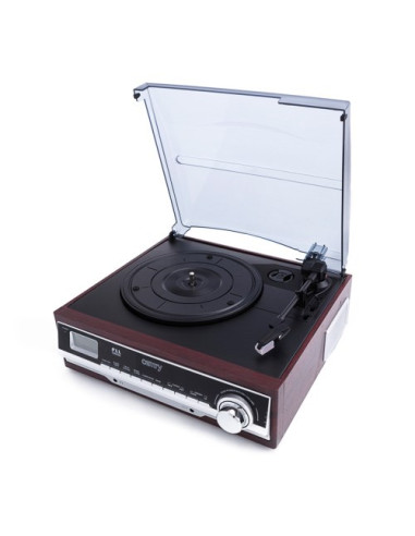 Camry Premium Cr1113 Gramofon Z Napędem Pasowym Czarny, Chrom, Drewno Pół-Automatyczny