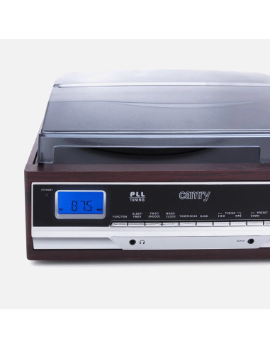 Camry Premium Cr1113 Gramofon Z Napędem Pasowym Czarny, Chrom, Drewno Pół-Automatyczny