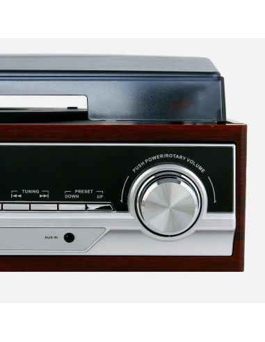Camry Premium Cr1113 Gramofon Z Napędem Pasowym Czarny, Chrom, Drewno Pół-Automatyczny