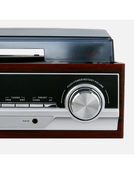 Camry Premium Cr1113 Gramofon Z Napędem Pasowym Czarny, Chrom, Drewno Pół-Automatyczny