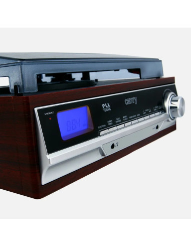 Camry Premium Cr1113 Gramofon Z Napędem Pasowym Czarny, Chrom, Drewno Pół-Automatyczny
