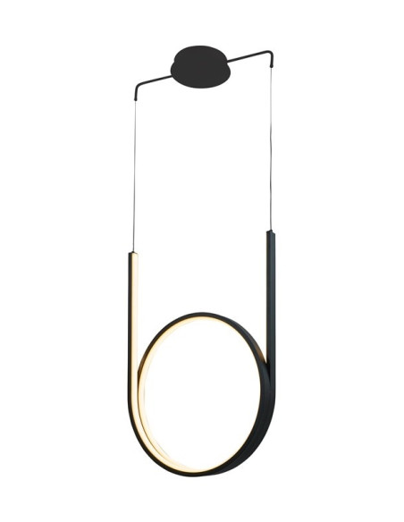 Luminaire Pendant 48W Led Black 2880Lm
