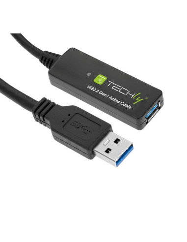 Techly Icur30100G Kabel Usb Usb 3.2 Gen 1 (3.1 Gen 1) 10 M Usb A Czarny