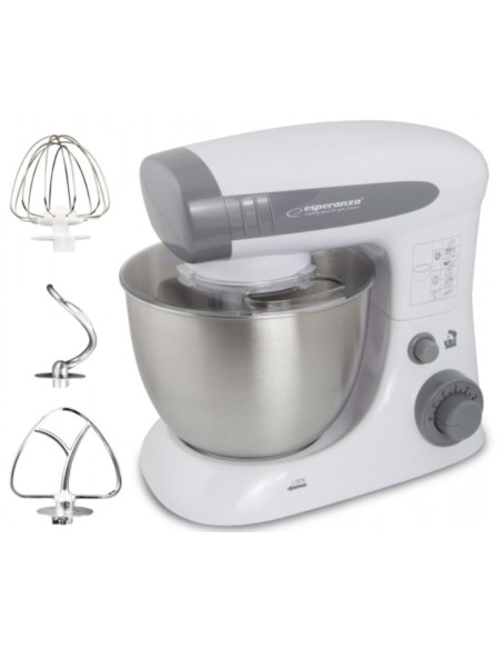 Esperanza Cooking Assista Ekm024 Robot Kuchenny Wielofunkcyjny Planetarny 4 L Biały 800 W