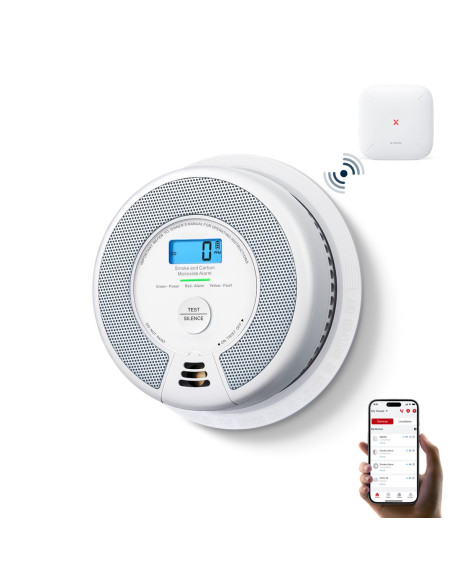 X-Sense Sc07-Mr Inteligentny Czujnik Dymu Fotoelektryczne Czujniki Odbicia Interconnectable Połączenia Bezprzewodowe