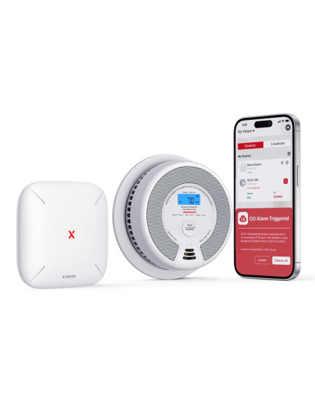 X-Sense Sc07-Mr Inteligentny Czujnik Dymu Fotoelektryczne Czujniki Odbicia Interconnectable Połączenia Bezprzewodowe