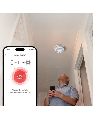 X-Sense Sc07-Mr Inteligentny Czujnik Dymu Fotoelektryczne Czujniki Odbicia Interconnectable Połączenia Bezprzewodowe