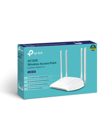 Access Point Tp-Link Tl-Wa1201 Dwa Pasma Wi-Fi W Standardzie Ac1200 – 867 Mb/S W Paśmie 5 Ghz I 300 Mb/S W Paśmie 2,4 Ghz.