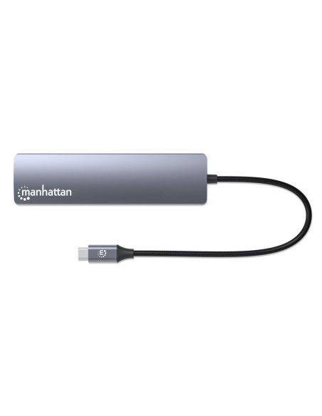 Manhattan 153959 Stacja Dokująca Przewodowa Usb 3.2 Gen 1 (3.1 Gen 1) Type-C Srebrny