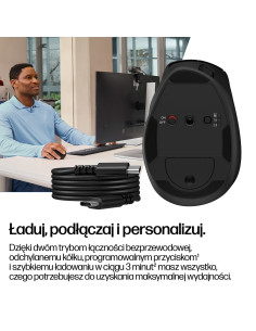 Mysz Hp Tilt Ergonomic Black Mouse 720M Wireless / Bluetooth Bezprzewodowa Czarna Bh0Z4Aa 2