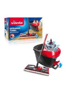 Vileda Ultramax Mop Włókno Mokry Czarny, Czerwony 2
