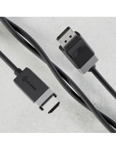 Alogic Fudphd2-Sgr Adapter Kablowy 2 M Displayport Hdmi Czarny, Szary