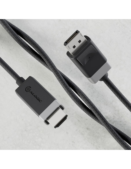 Alogic Fudphd2-Sgr Adapter Kablowy 2 M Displayport Hdmi Czarny, Szary