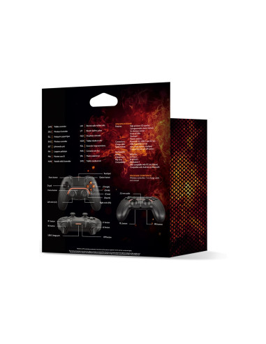 Deltaco Gaming Gam-139 Kontroler Gier Czarny Bluetooth/Usb Gamepad Cyfrowy Android, Pc, Playstation 4