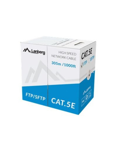 Lanberg Kabel Lan Ftp 100Mb/S 305M Drut Cca Szary