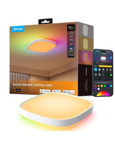 Govee Kwadratowa Inteligentna Lampa Sufitowa 12 Cali Rgbww + Rgbic H80A4