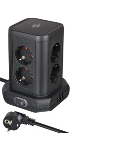 Brennenstuhl 1153560010 Wieża Zasilająca Tower 8 Gniazd 2Xusb-A 1Xusb-C Pd 2M Schuko Czarna 2