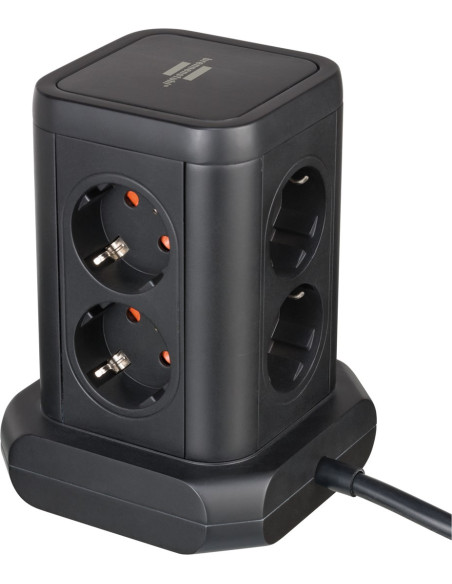 Brennenstuhl 1153560010 Wieża Zasilająca Tower 8 Gniazd 2Xusb-A 1Xusb-C Pd 2M Schuko Czarna