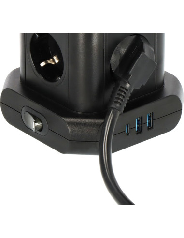 Brennenstuhl 1153560010 Wieża Zasilająca Tower 8 Gniazd 2Xusb-A 1Xusb-C Pd 2M Schuko Czarna