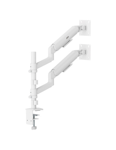 Ergo Office Uchwyt Na 2 Monitory, Sprężyna Gazowa, 17"-32", 1-10Kg, Biały Mat Er-692 W