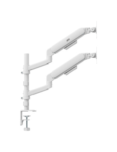 Ergo Office Uchwyt Na 2 Monitory, Sprężyna Gazowa, 17"-32", 1-10Kg, Biały Mat Er-692 W