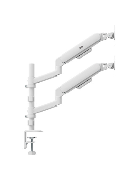 Ergo Office Uchwyt Na 2 Monitory, Sprężyna Gazowa, 17"-32", 1-10Kg, Biały Mat Er-692 W