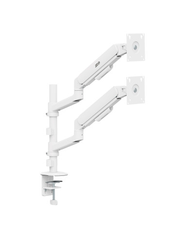 Ergo Office Uchwyt Na 2 Monitory, Sprężyna Gazowa, 17"-32", 1-10Kg, Biały Mat Er-692 W