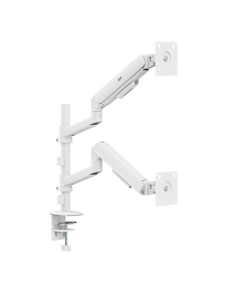 Ergo Office Uchwyt Na 2 Monitory, Sprężyna Gazowa, 17"-32", 1-10Kg, Biały Mat Er-692 W
