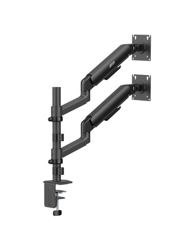 Ergo Office Uchwyt / Wieszak Na 2 Monitory, Sprężyna Gazowa, 17"-32", 1-10Kg, Czarny Mat, Er-692 B