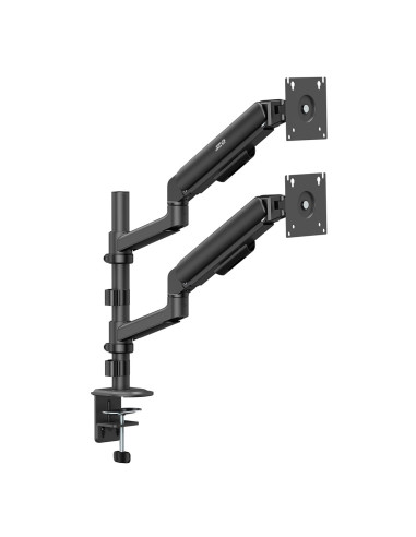 Ergo Office Uchwyt / Wieszak Na 2 Monitory, Sprężyna Gazowa, 17"-32", 1-10Kg, Czarny Mat, Er-692 B