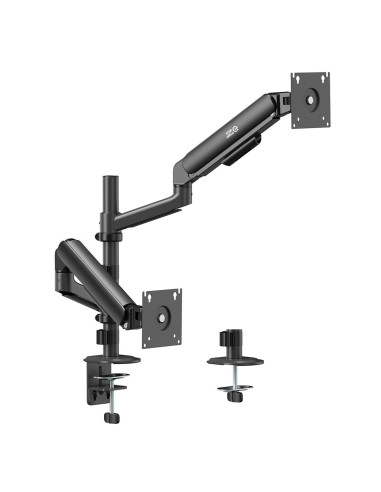 Ergo Office Uchwyt / Wieszak Na 2 Monitory, Sprężyna Gazowa, 17"-32", 1-10Kg, Czarny Mat, Er-692 B
