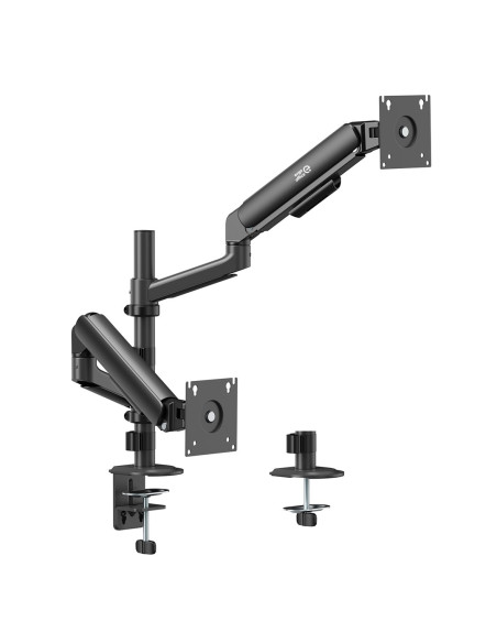 Ergo Office Uchwyt / Wieszak Na 2 Monitory, Sprężyna Gazowa, 17"-32", 1-10Kg, Czarny Mat, Er-692 B