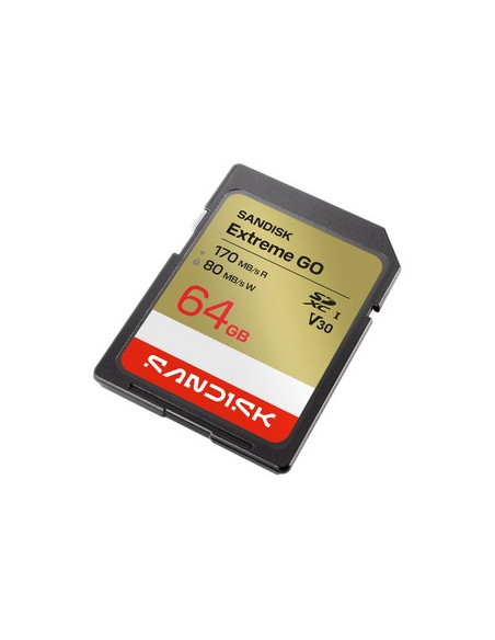 Sandisk Extreme Go Sd Uhs-I 64Gb Sd 170Mb/S(R) / 80Mb/S(W)